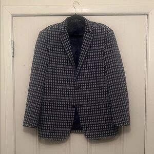 Saddlebred Navy and White Checked Sport Coat